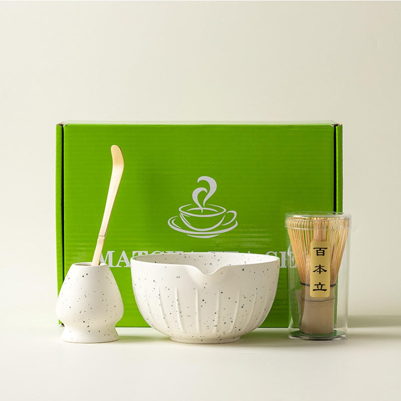 JIKANNOYA 抹茶セット 茶道具 初心者 抹茶 セット お点前セット 陶器 抹茶 抹茶茶碗 茶杓 茶杓立て 茶せん 百本立 茶筅立て くせ直し 綿茶巾 抹茶篩 茶道セット matcha set for beginners お手入れも簡単 母の日 父の日 誕生日 贈り物セット 500ml AQCJ40