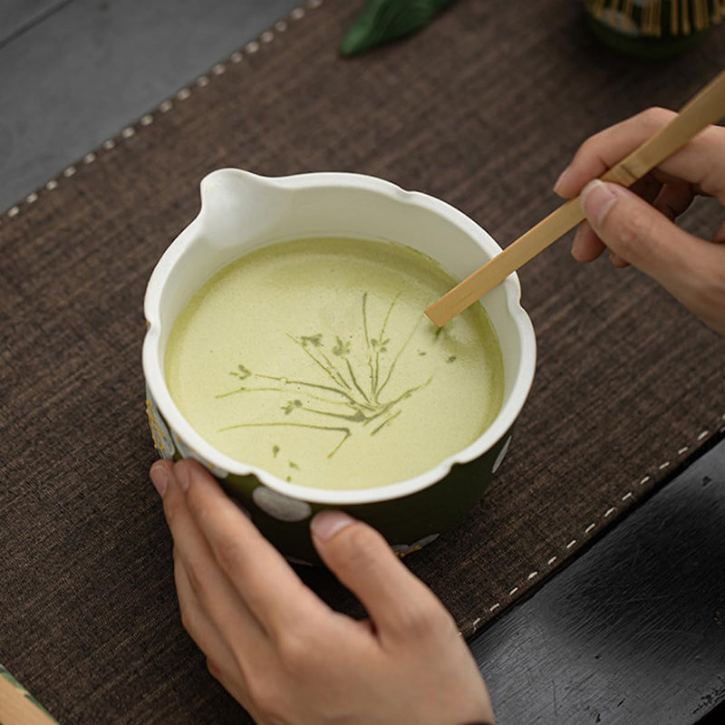 JIKANNOYA 抹茶セット 抹茶 セット 自宅用 茶道具 初心者 お点前セット 抹茶 陶器 抹茶茶碗 茶杓 茶杓立て 茶せん 百本立 茶筅立て くせ直し 綿茶巾 抹茶篩 茶道セット matcha set for beginners お手入れも簡単 母の日 父の日 誕生日 贈り物 おしゃれ CJ195