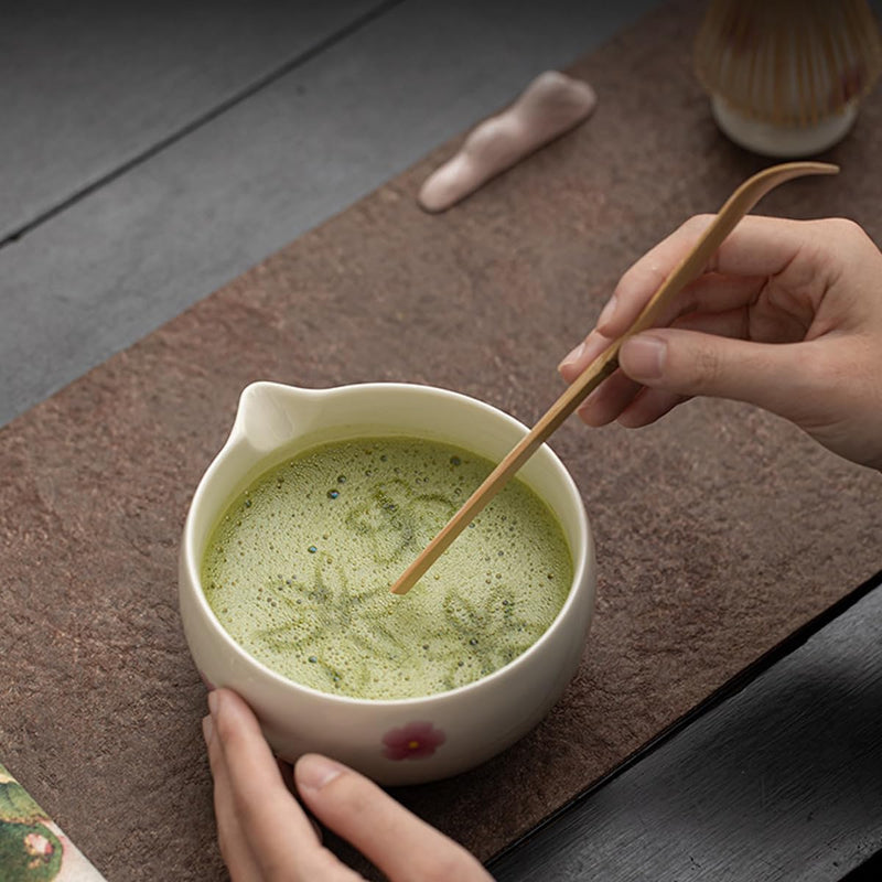 JIKANNOYA 抹茶 セット matcha set 茶道具 4点セット陶器 抹茶茶碗 bowl 茶杓 茶杓立て 茶せん 百本立 whisk 茶筅立て くせ直し 綿茶巾 抹茶篩 お手入れも簡単 初心者 自宅用 ceremony 母の日 父の日 誕生日 贈り物 gift おしゃれ cute 高級 CJ143