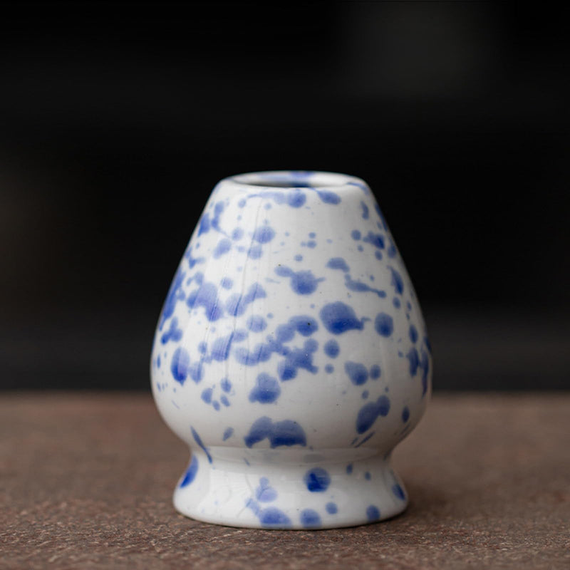 JIKANNOYA 抹茶セット 茶道具 初心者 自宅用 お点前セット 4点セット 茶杓 茶筅 茶せん 百本立 茶筅立て くせ直し 抹茶篩 綿茶巾 陶器茶杓立て お手入れも簡単 母の日 父の日 誕生日 贈り物 おしゃれ AQCJ50