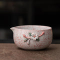抹茶茶碗(桃の花、ピンク)