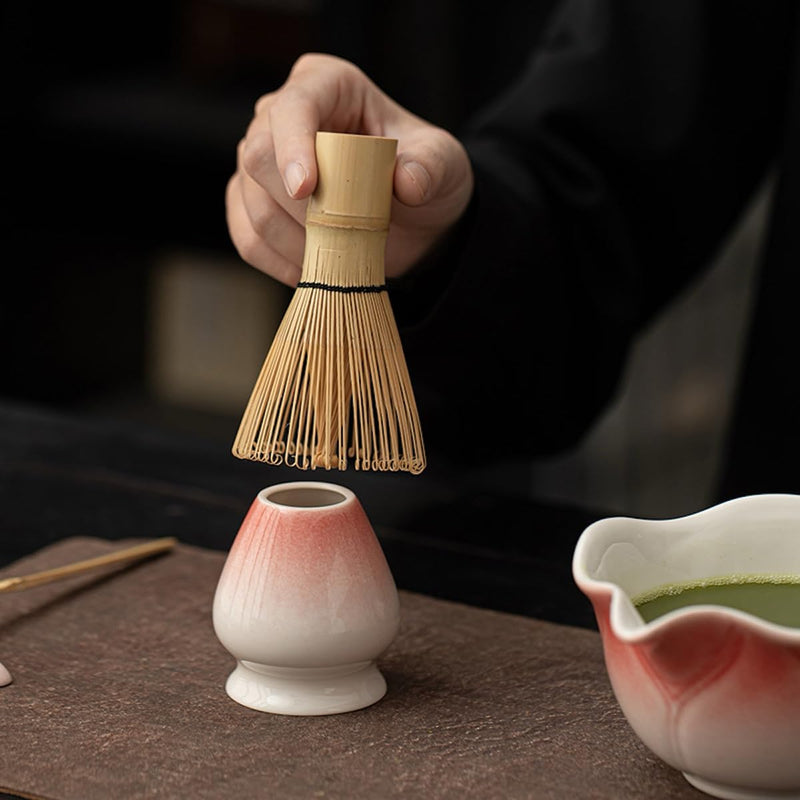JIKANNOYA 抹茶 セット matcha set 茶道具 4点セット陶器 抹茶茶碗 bowl 茶杓 茶杓立て 茶せん 百本立 whisk 茶筅立て くせ直し 綿茶巾 抹茶篩 お手入れも簡単 初心者 自宅用 ceremony 母の日 父の日 誕生日 贈り物 gift おしゃれ cute 高級 CJ133