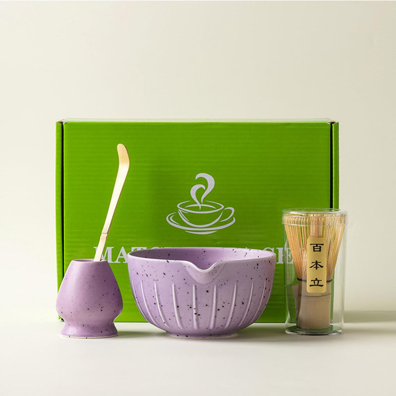 JIKANNOYA 抹茶セット 茶道具 初心者 抹茶 セット お点前セット 陶器 抹茶 抹茶茶碗 茶杓 茶杓立て 茶せん 百本立 茶筅立て くせ直し 綿茶巾 抹茶篩 茶道セット matcha set for beginners お手入れも簡単 母の日 父の日 誕生日 贈り物セット 500ml AQCJ40