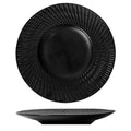 丸皿（マットブラック、26.8*2.7cm）