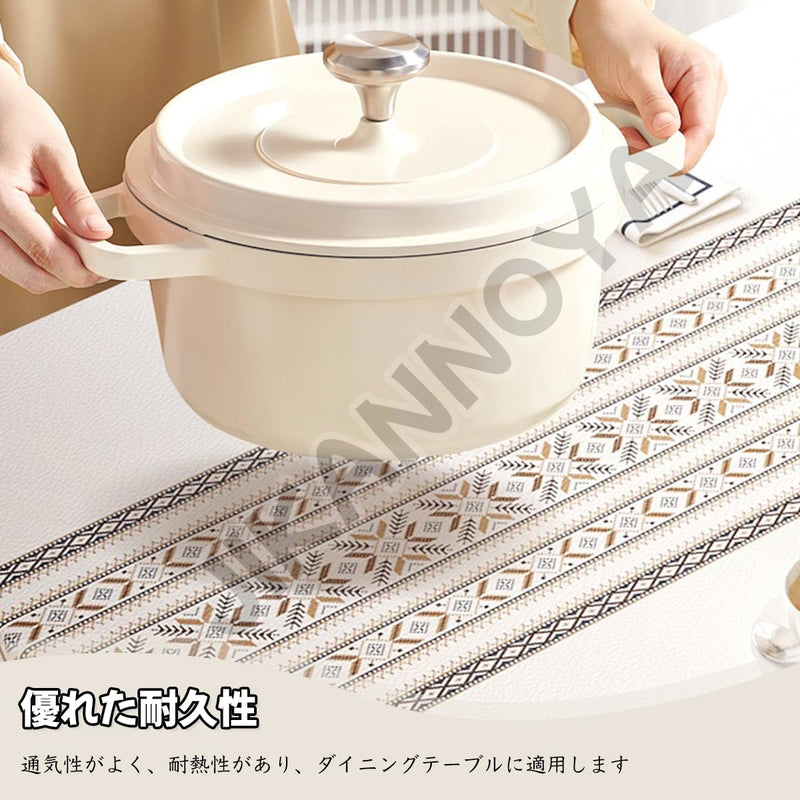JIKANNOYA テーブルクロス 撥水 おしゃれ テーブルクロス- 長方形 花柄 北欧 テーブル table cloth for dining table 小さめ 耐熱 防水 防油 汚れ防止 水洗い不要 お手入れ簡単 高級 PU 長机用 家庭用 業務用 FSZB03