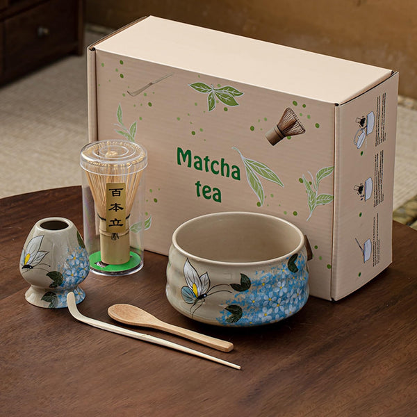 JIKANNOYA 抹茶セット 自宅用 抹茶 セット 茶道具 初心者 お点前セット 抹茶 陶器 抹茶茶碗 注ぎ口付き 茶杓 茶杓立て 茶せん 百本立 茶筅立て くせ直し 綿茶巾 抹茶篩 茶道セット matcha set for beginners お手入れも簡単 母の日 父の日 誕生日 贈り物 おしゃれ 600ml AQCJ97