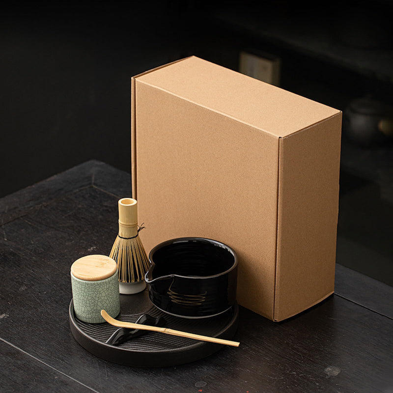 JIKANNOYA 茶道具 セット 抹茶セット お点前セット 7点セット 茶筅 茶せん 百本立 茶筅立て くせ直し 茶杓 陶器茶杓立て 茶筒 陶器トレイ付き 初心者 高級感 抹茶スターター おうち時間グッズ お手入れも簡単 母の日 父の日 誕生日 贈り物 CJ128