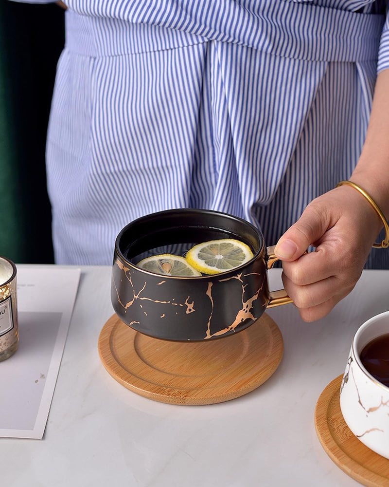 コーヒーカップ 陶器 ソーサー セット セラミック カップアンドソーサー ティーカップ 電子レンジ 食洗機対応 コーヒー 珈琲 お茶 ティー 高級 レトロ おしゃれ ソーサー付き 自宅用 カフェ食器 喫茶店 業務用 結婚祝い ギフト KFB08
