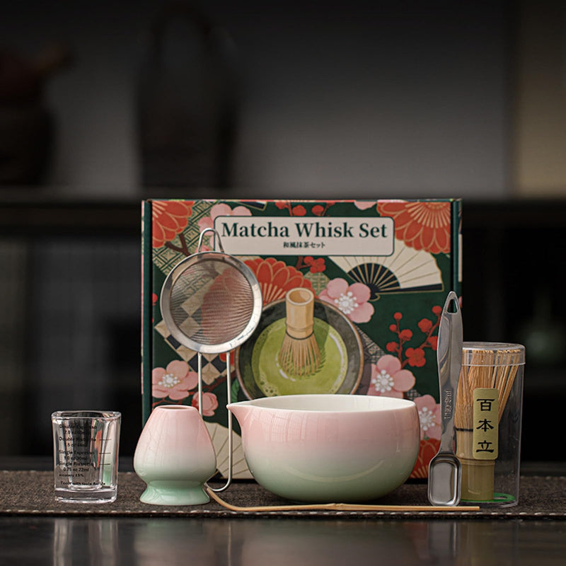 JIKANNOYA 抹茶セット 抹茶 セット 自宅用 茶道具 初心者 お点前セット 抹茶 陶器 抹茶茶碗 茶杓 茶せん 百本立 茶筅立て くせ直し 茶道セット matcha set for beginners お手入れも簡単 母の日 父の日 誕生日 贈り物 おしゃれ CJ216