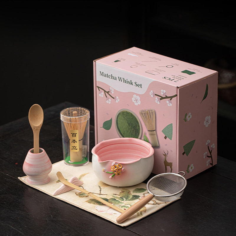 JIKANNOYA 抹茶セット 抹茶 セット 自宅用 茶道具 初心者 お点前セット 抹茶 陶器 抹茶茶碗 茶杓 茶杓立て 茶せん 百本立 茶筅立て くせ直し 茶道セット matcha set for beginners お手入れも簡単 母の日 父の日 誕生日 贈り物 おしゃれ CJ219