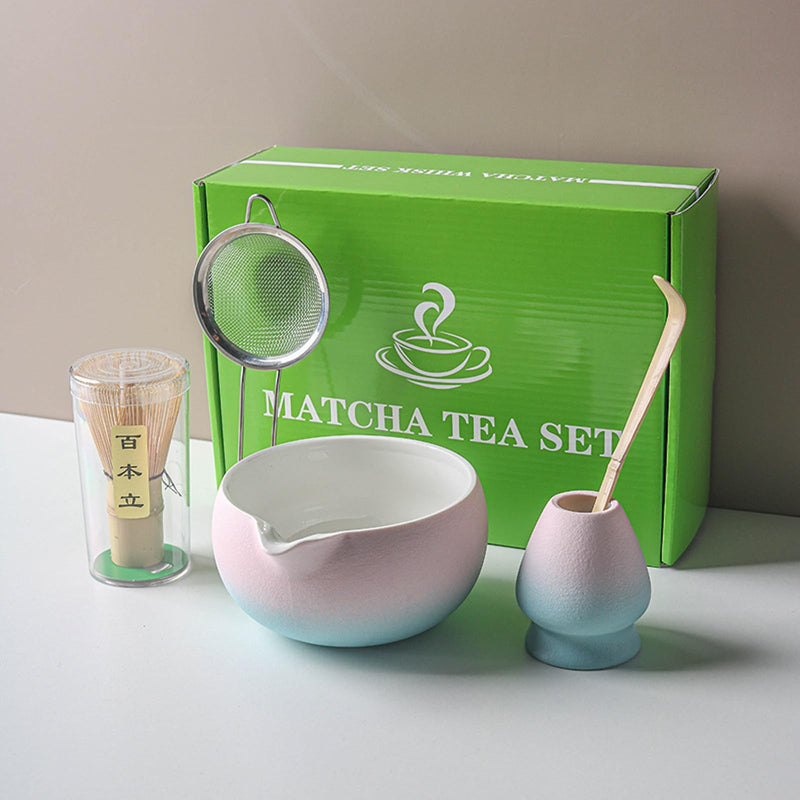 JIKANNOYA 抹茶セット 抹茶 セット 自宅用 茶道具 初心者 お点前セット 抹茶 陶器 抹茶茶碗 注ぎ口付き 茶杓 茶杓立て 茶せん 百本立 茶筅立て くせ直し 綿茶巾 抹茶篩 茶道セット matcha set for beginners お手入れも簡単 母の日 父の日 誕生日 贈り物セット おしゃれ 500ml AQCJ65