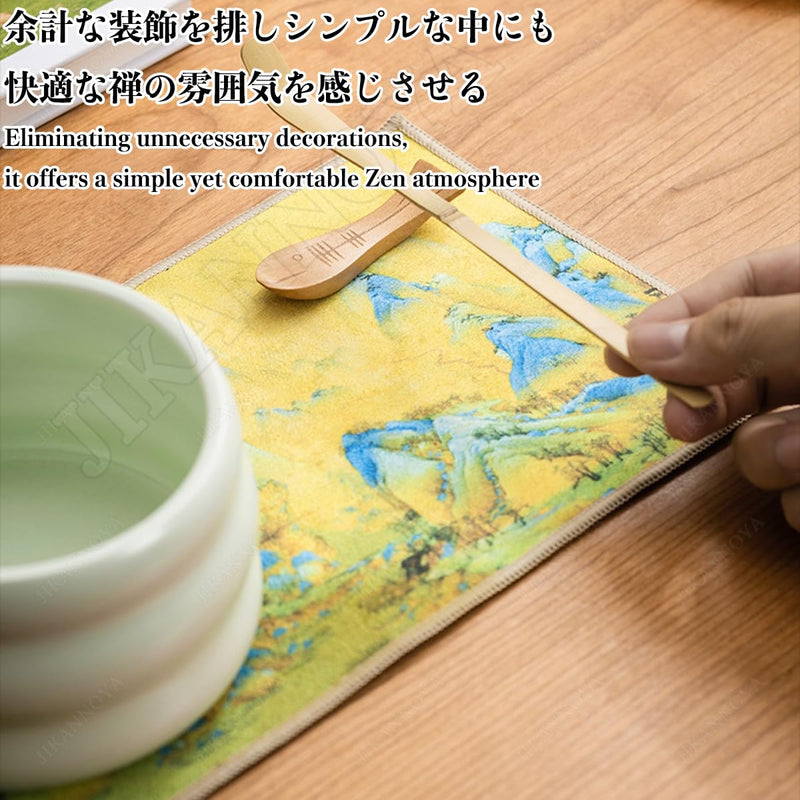 JIKANNOYA 抹茶 セット 抹茶セット 茶道具 初心者 お点前セット 抹茶 陶器 抹茶茶碗 茶杓 茶杓立て 茶せん 百本立 茶筅立て くせ直し 綿茶巾 抹茶篩 茶道セット matcha set for beginners お手入れも簡単 母の日 父の日 誕生日 贈り物セット 500ml AQCJ36