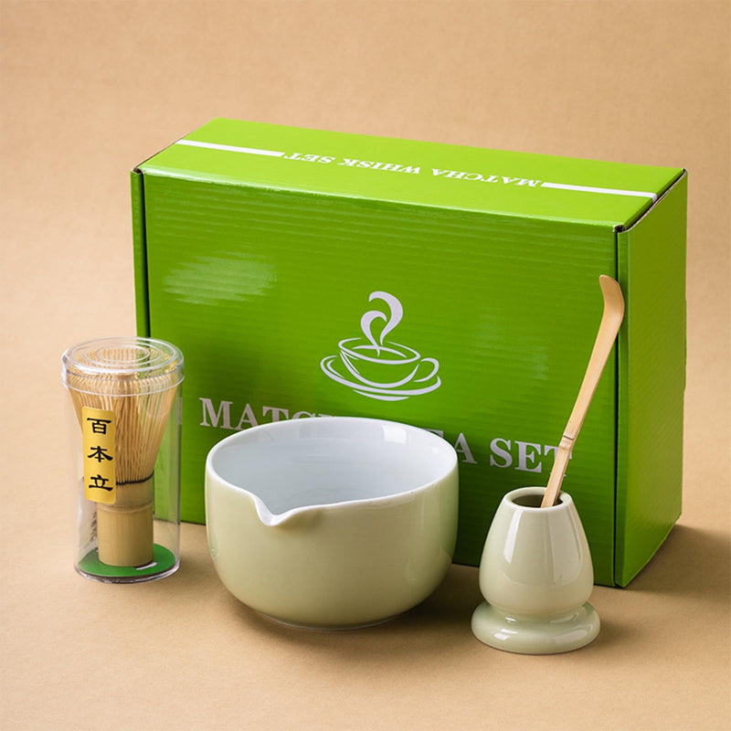 JIKANNOYA 抹茶セット 茶道具 初心者 抹茶 セット お点前セット 陶器 抹茶 抹茶茶碗 茶杓 茶杓立て 茶せん 百本立 茶筅立て くせ直し 綿茶巾 抹茶篩 茶道セット matcha set for beginners お手入れも簡単 母の日 父の日 誕生日 贈り物セット 420ml AQCJ46