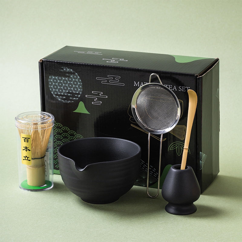 JIKANNOYA 抹茶セット 自宅用 抹茶 セット 茶道具 初心者 お点前セット 抹茶 陶器 抹茶茶碗 注ぎ口付き 茶杓 茶杓立て 茶せん 百本立 茶筅立て くせ直し 綿茶巾 抹茶篩 茶道セット matcha set for beginners お手入れも簡単 母の日 父の日 誕生日 贈り物 おしゃれ 500ml AQCJ69