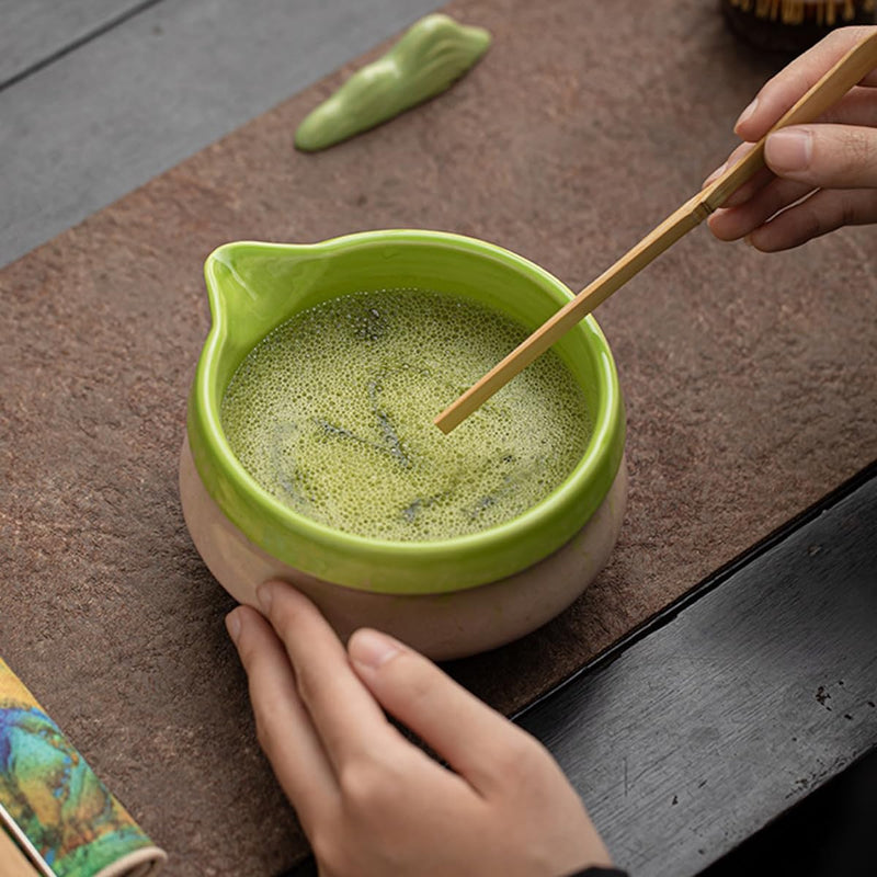 JIKANNOYA 抹茶 セット matcha set 茶道具 4点セット陶器 抹茶茶碗 bowl 茶杓 茶杓立て 茶せん 百本立 whisk 茶筅立て くせ直し 綿茶巾 抹茶篩 お手入れも簡単 初心者 自宅用 ceremony 母の日 父の日 誕生日 贈り物 gift おしゃれ cute 高級 CJ132