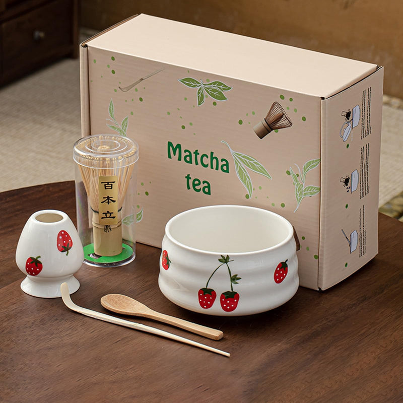 JIKANNOYA 抹茶セット 自宅用 抹茶 セット 茶道具 初心者 お点前セット 抹茶 陶器 抹茶茶碗 注ぎ口付き 茶杓 茶杓立て 茶せん 百本立 茶筅立て くせ直し 綿茶巾 抹茶篩 茶道セット matcha set for beginners お手入れも簡単 母の日 父の日 誕生日 贈り物 おしゃれ 600ml AQCJ97