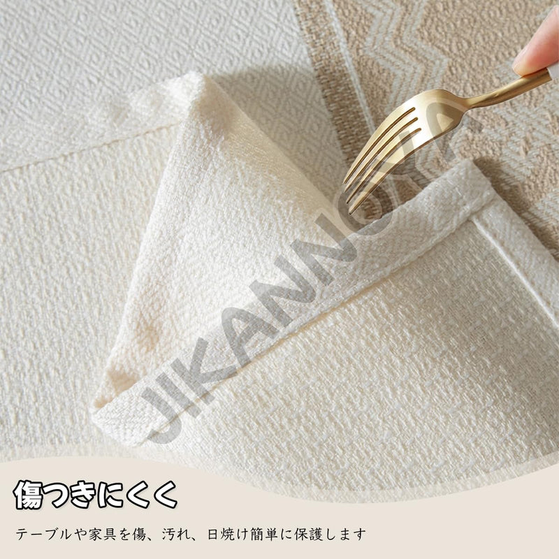 JIKANNOYA テーブルクロス 撥水 おしゃれ テーブルクロス- 長方形 花柄 北欧 テーブル table cloth for dining table 耐熱 防水 防油 汚れ防止 洗濯可能 お手入れ簡単 高級 リネン 長机用 家庭用 業務用 FSZB02