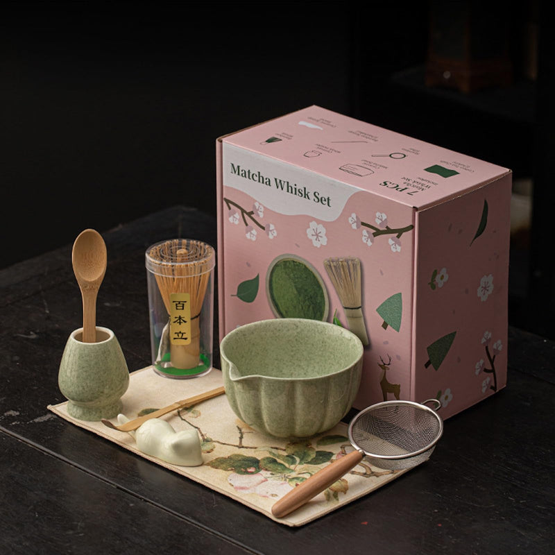 JIKANNOYA 抹茶セット 抹茶 セット 自宅用 茶道具 初心者 お点前セット 抹茶 陶器 抹茶茶碗 茶杓 茶杓立て 茶せん 百本立 茶筅立て くせ直し 茶道セット matcha set for beginners お手入れも簡単 母の日 父の日 誕生日 贈り物 おしゃれ CJ211