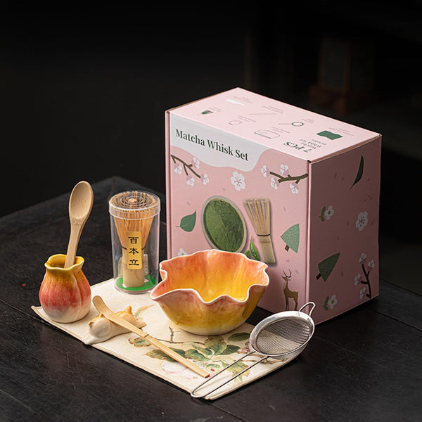 JIKANNOYA 抹茶セット 抹茶 セット 自宅用 茶道具 初心者 お点前セット 抹茶 陶器 抹茶茶碗 茶杓 茶杓立て 茶せん 百本立 茶筅立て くせ直し 茶道セット matcha set for beginners お手入れも簡単 母の日 父の日 誕生日 贈り物 おしゃれ 蓮 CJ222