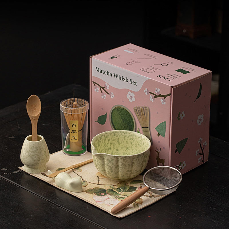 JIKANNOYA 抹茶セット 抹茶 セット 自宅用 茶道具 初心者 お点前セット 抹茶 陶器 抹茶茶碗 茶杓 茶杓立て 茶せん 百本立 茶筅立て くせ直し 茶道セット matcha set for beginners お手入れも簡単 母の日 父の日 誕生日 贈り物 おしゃれ CJ211