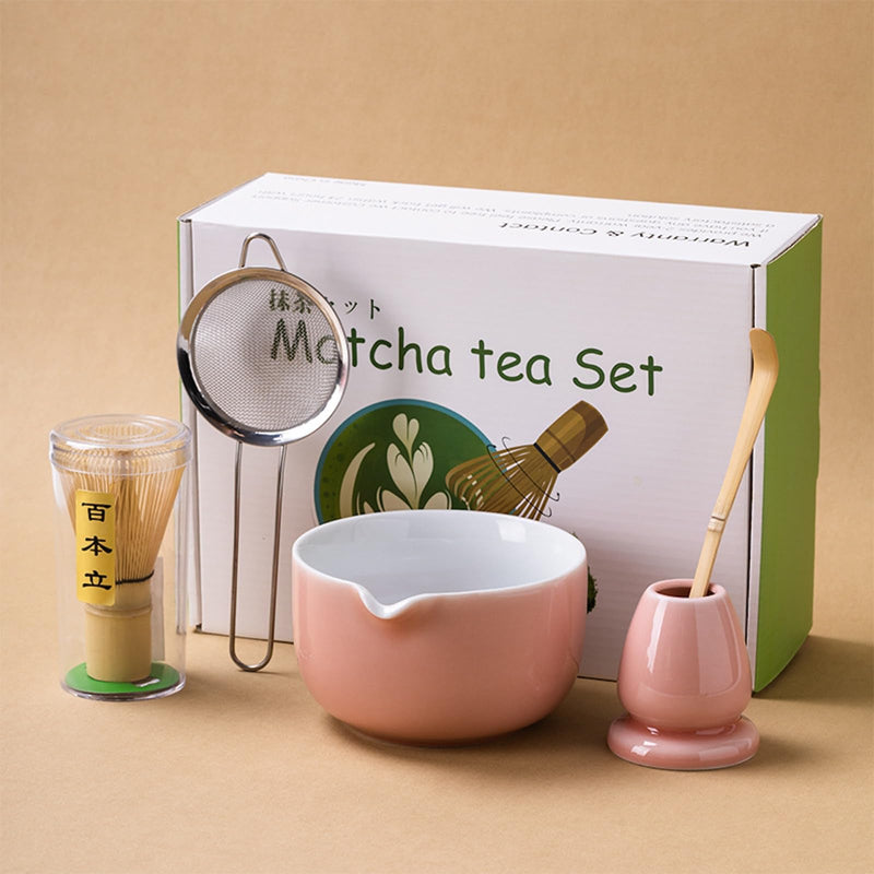 JIKANNOYA 抹茶セット 自宅用 茶道具 初心者 抹茶 セット お点前セット 陶器 抹茶 抹茶茶碗 茶杓 茶杓立て 茶せん 百本立 茶筅立て くせ直し 綿茶巾 抹茶篩 茶道セット matcha set for beginners お手入れも簡単 母の日 父の日 誕生日 贈り物セット ギフトボックス包装 AQCJ62