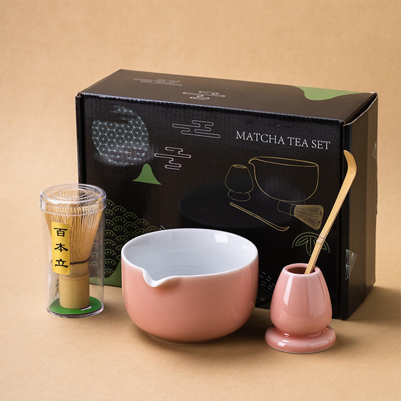 JIKANNOYA 抹茶セット 自宅用 抹茶 セット 茶道具 初心者 お点前セット 陶器 抹茶 抹茶茶碗 茶杓 茶杓立て 茶せん 百本立 茶筅立て くせ直し 綿茶巾 抹茶篩 茶道セット matcha set for beginners お手入れも簡単 母の日 父の日 誕生日 贈り物セット ギフトボックス包装 AQCJ63