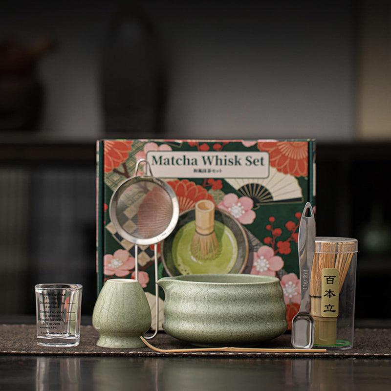 JIKANNOYA 抹茶セット 抹茶 セット 自宅用 茶道具 初心者 お点前セット 抹茶 陶器 抹茶茶碗 茶杓 茶せん 百本立 茶筅立て くせ直し 茶道セット matcha set for beginners お手入れも簡単 母の日 父の日 誕生日 贈り物 おしゃれ CJ217