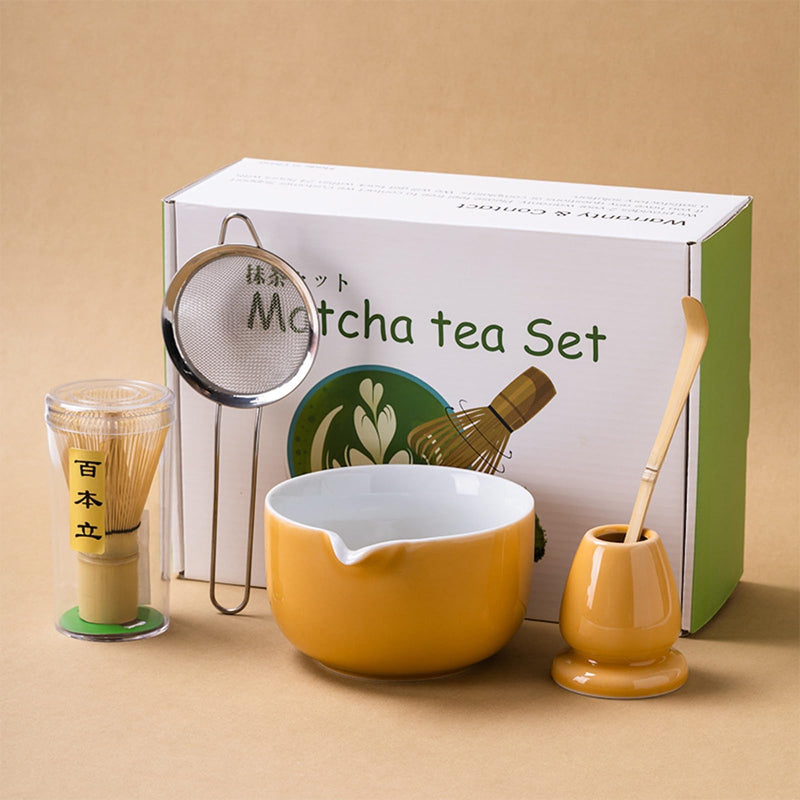 JIKANNOYA 抹茶セット 自宅用 茶道具 初心者 抹茶 セット お点前セット 陶器 抹茶 抹茶茶碗 茶杓 茶杓立て 茶せん 百本立 茶筅立て くせ直し 綿茶巾 抹茶篩 茶道セット matcha set for beginners お手入れも簡単 母の日 父の日 誕生日 贈り物セット ギフトボックス包装 AQCJ62
