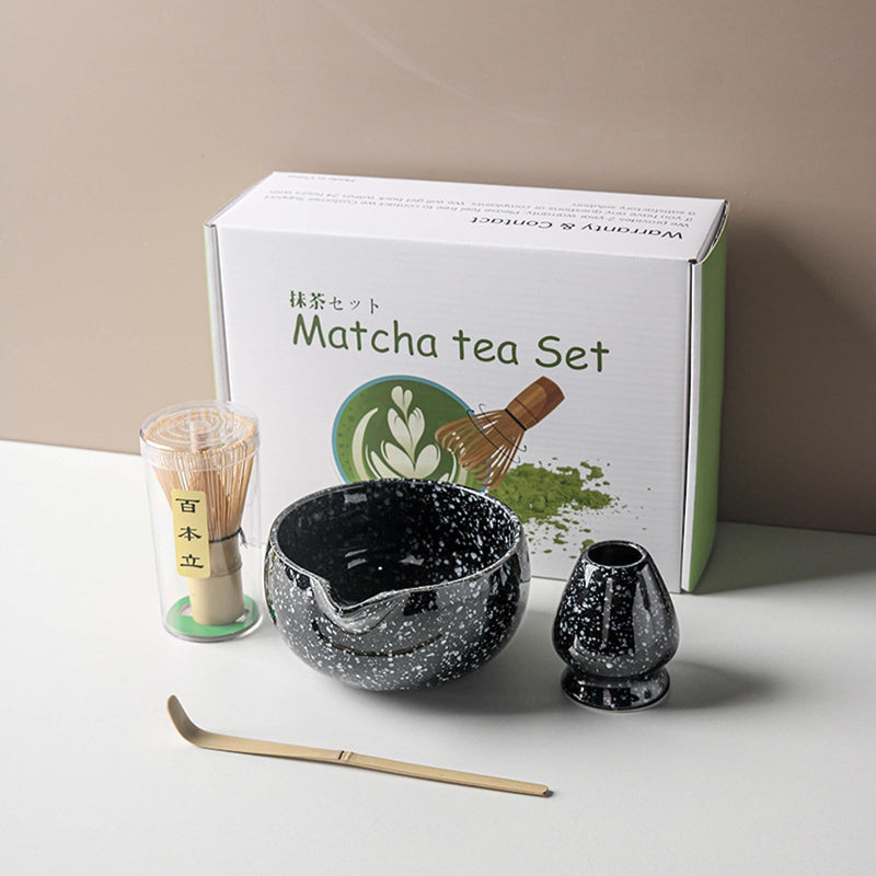 JIKANNOYA 抹茶セット 自宅用 抹茶 セット 茶道具 初心者 お点前セット 抹茶 陶器 抹茶茶碗 注ぎ口付き 茶杓 茶杓立て 茶せん 百本立 茶筅立て くせ直し 綿茶巾 抹茶篩 茶道セット matcha set for beginners お手入れも簡単 母の日 父の日 誕生日 贈り物 おしゃれ 500ml AQCJ66