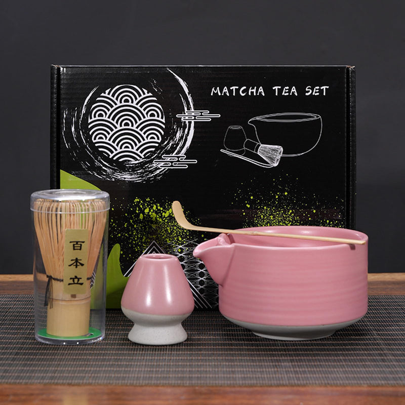JIKANNOYA 抹茶セット お点前セット 9点セット 陶磁器茶碗 注ぎ口付き 茶杓 茶筅 茶せん 百本立 茶筅立て くせ直し 抹茶篩 綿茶巾 陶磁器茶杓立て 茶筒 初心者 抹茶スターター おうち時間グッズ お手入れも簡単 母の日 父の日 誕生日 贈り物