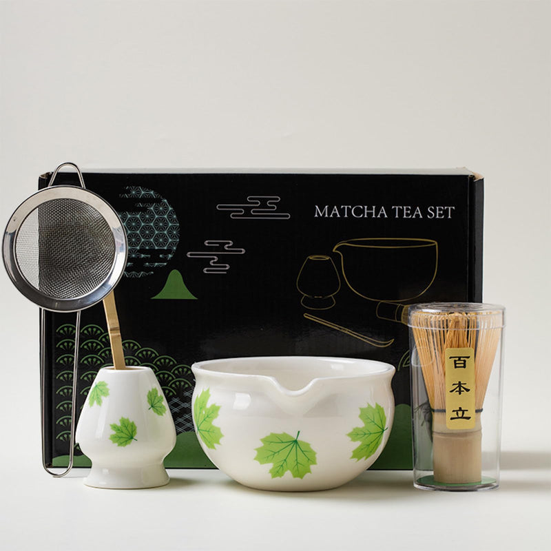 JIKANNOYA 抹茶セット 抹茶 セット 自宅用 茶道具 初心者 お点前セット 抹茶 陶器 抹茶茶碗 茶杓 茶杓立て 茶せん 百本立 茶筅立て くせ直し 綿茶巾 抹茶篩 茶道セット matcha set for beginners お手入れも簡単 母の日 父の日 誕生日 贈り物セット おしゃれ 500ml AQCJ61