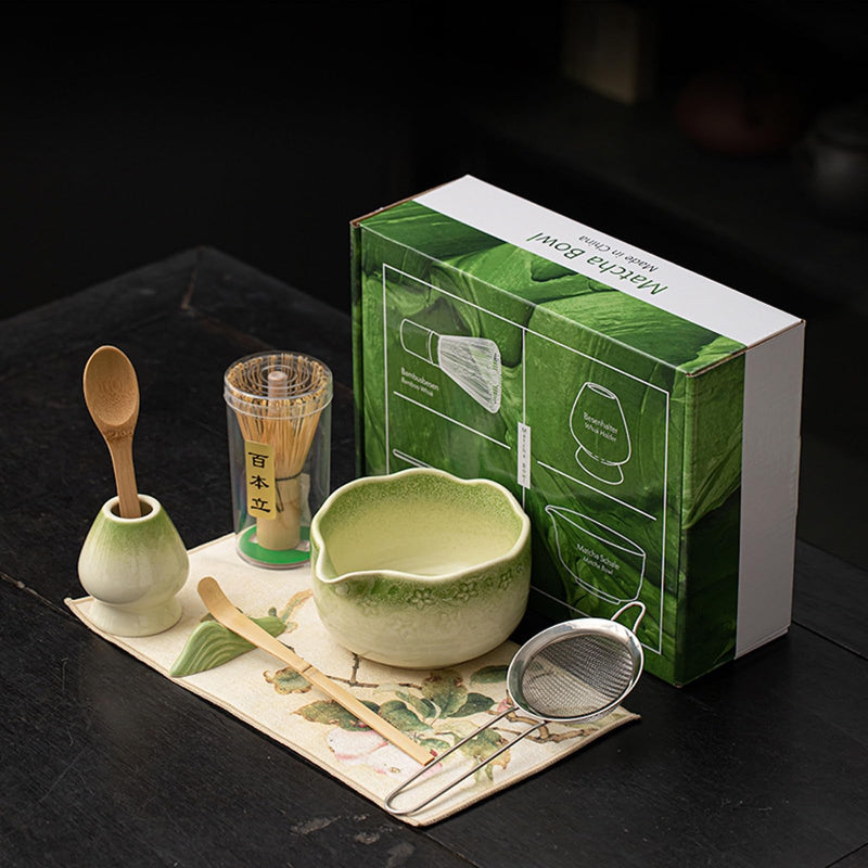 JIKANNOYA 抹茶セット 抹茶 セット 自宅用 茶道具 初心者 お点前セット 抹茶 陶器 抹茶茶碗 茶杓 茶杓立て 茶せん 百本立 茶筅立て くせ直し 綿茶巾 抹茶篩 茶道セット matcha set for beginners お手入れも簡単 母の日 父の日 誕生日 贈り物 おしゃれ 桜柄 CJ206