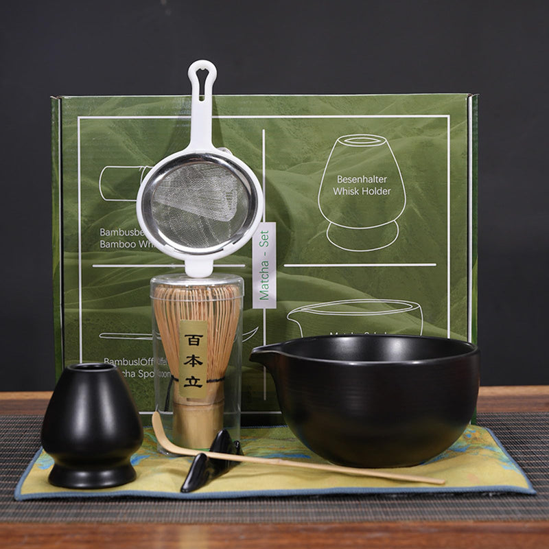 JIKANNOYA 茶道具 セット 抹茶セット お点前セット 4点セット 茶筅 茶せん 百本立 茶筅立て くせ直し 茶杓 初心者 抹茶スターター おうち時間グッズ お手入れも簡単 母の日 父の日 誕生日 贈り物