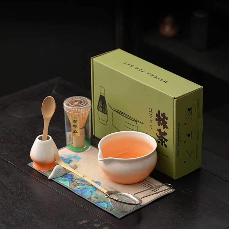 JIKANNOYA 抹茶セット 抹茶 セット 自宅用 茶道具 初心者 お点前セット 抹茶 陶器 抹茶茶碗 茶杓 茶杓立て 茶せん 百本立 茶筅立て くせ直し 綿茶巾 抹茶篩 茶道セット matcha set for beginners お手入れも簡単 母の日 父の日 誕生日 贈り物 おしゃれ CJ204