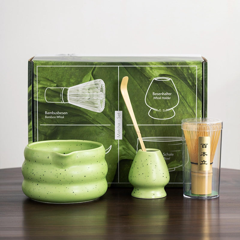 JIKANNOYA 抹茶セット 茶道具 初心者 お点前セット 7点セット 茶杓 茶筅 茶せん 百本立 茶筅立て くせ直し 抹茶篩 綿茶巾 陶器茶杓立て お手入れも簡単 母の日 父の日 誕生日 贈り物 AQCJ33N