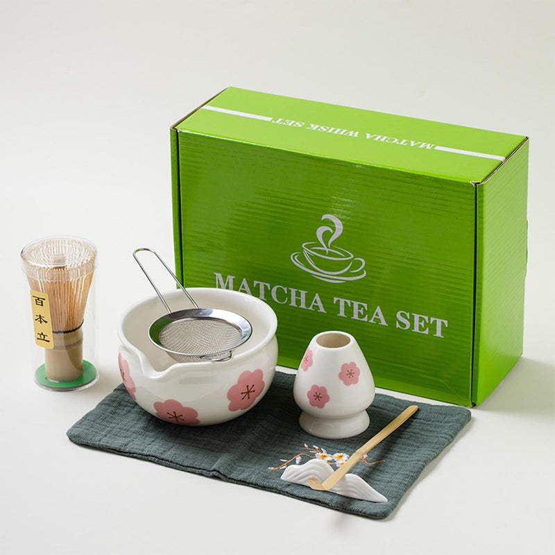 JIKANNOYA 抹茶 セット 抹茶セット 自宅用 茶道具 初心者 お点前セット 抹茶 陶器 抹茶茶碗 茶杓 茶杓立て 茶せん 百本立 茶筅立て くせ直し 綿茶巾 抹茶篩 茶道セット matcha set for beginners お手入れも簡単 母の日 父の日 誕生日 贈り物セット おしゃれ 500ml AQCJ59