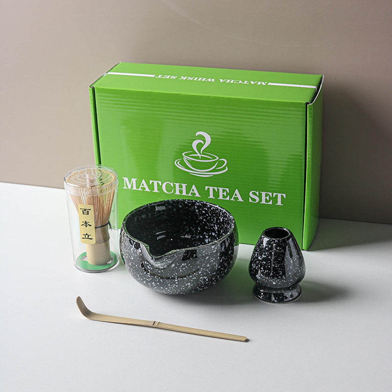 JIKANNOYA 抹茶セット 抹茶 セット 自宅用 茶道具 初心者 お点前セット 抹茶 陶器 抹茶茶碗 注ぎ口付き 茶杓 茶杓立て 茶せん 百本立 茶筅立て くせ直し 綿茶巾 抹茶篩 茶道セット matcha set for beginners お手入れも簡単 母の日 父の日 誕生日 贈り物セット おしゃれ 500ml AQCJ65