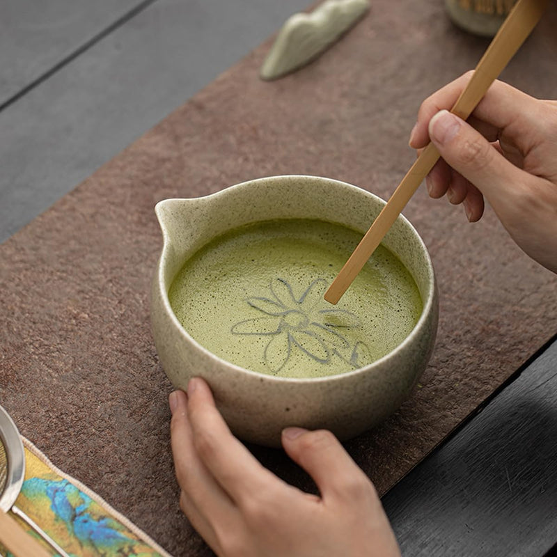 JIKANNOYA 抹茶 セット matcha set 初心者 茶道具 4点セット 陶器 抹茶茶碗 bowl 茶杓 茶せん 百本立 whisk 茶筅立て くせ直し お手入れも簡単 自宅用 ceremony 母の日 父の日 誕生日 贈り物 gift おしゃれ cute 高級 おうち時間グッズ CJ185