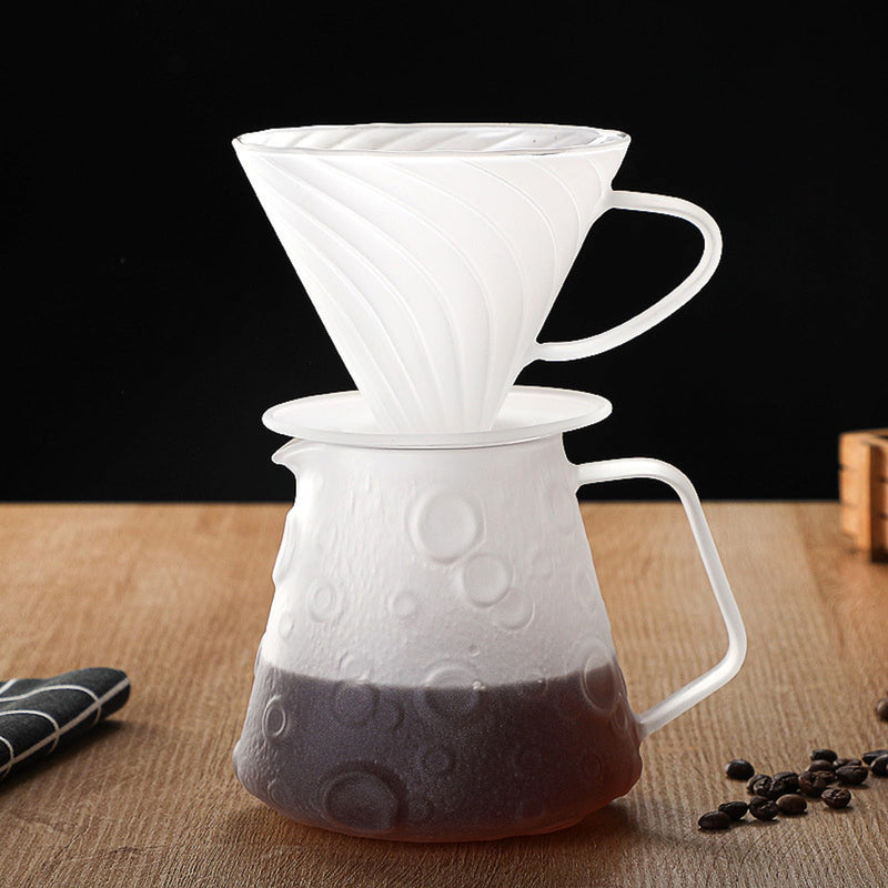 JIKANNOYA コーヒードリッパー ハンドドリップセット コーヒーサーバー 割れない 高ホウ素シリカガラス材料 耐熱ガラス 直火対応 耐寒性 クルミ材 ドリッパー 透明 電子レンジ·食洗機対応 コーヒー用品 使いやすい 洗いやすい 多用途 家用 喫茶店 1~4杯用 700ml