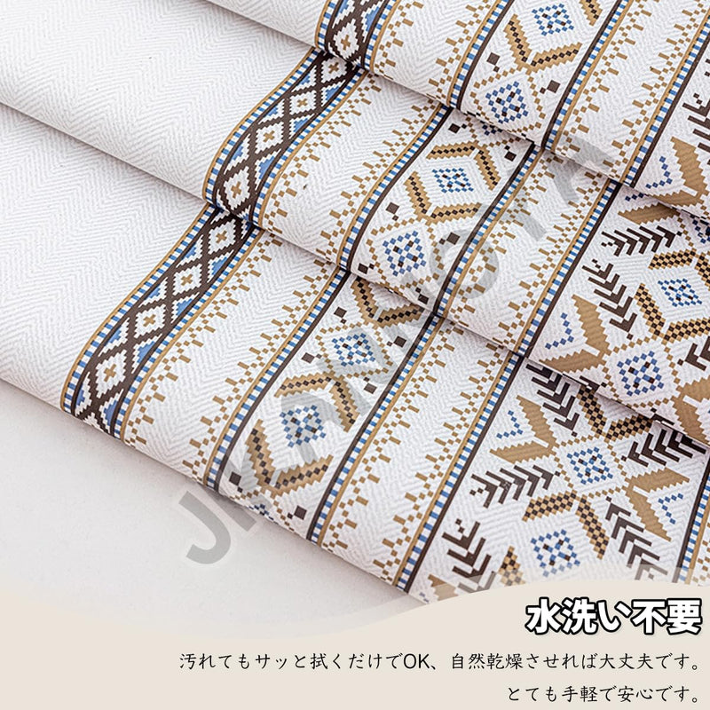 JIKANNOYA テーブルクロス 撥水 おしゃれ テーブルクロス- 長方形 花柄 北欧 テーブル table cloth for dining table 小さめ 耐熱 防水 防油 汚れ防止 水洗い不要 お手入れ簡単 高級 PU 長机用 家庭用 業務用 FSZB03