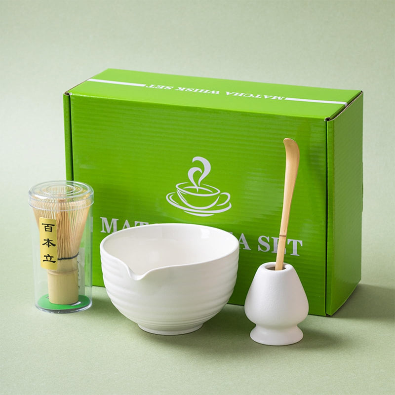 JIKANNOYA 抹茶セット 自宅用 抹茶 セット 茶道具 初心者 お点前セット 抹茶 陶器 抹茶茶碗 注ぎ口付き 茶杓 茶杓立て 茶せん 百本立 茶筅立て くせ直し 綿茶巾 抹茶篩 茶道セット matcha set for beginners お手入れも簡単 母の日 父の日 誕生日 贈り物 おしゃれ 500ml AQCJ67