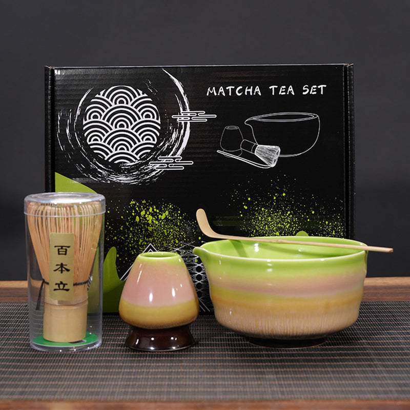 JIKANNOYA 抹茶セット お点前セット 9点セット 陶磁器茶碗 注ぎ口付き 茶杓 茶筅 茶せん 百本立 陶磁器茶筅立て くせ直し 抹茶篩 綿茶巾 陶磁器茶杓立て 茶筒 茶道具 セット 初心者 抹茶スターター おうち時間グッズ お手入れも簡単 母の日 父の日 誕生日 贈り物 500ml