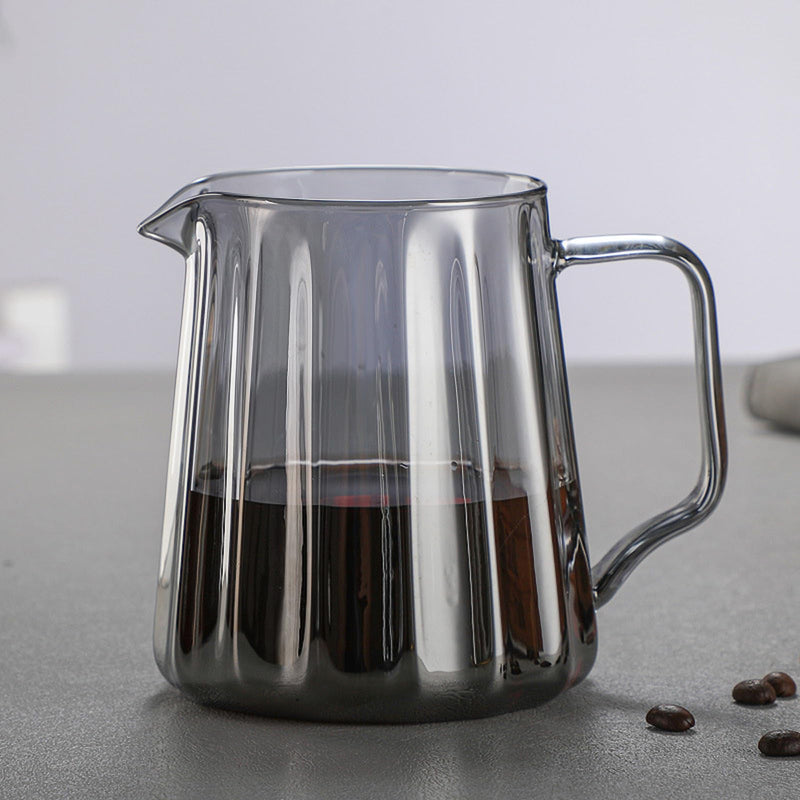 JIKANNOYA コーヒードリッパー ハンドドリップセット コーヒーサーバー 割れない 高ホウ素シリカガラス材料 耐熱ガラス 直火対応 耐寒性 ドリッパー 電子レンジ·食洗機対応 コーヒー用品 洗いやすい 多用途 家用 喫茶店 1~4杯用 550ml
