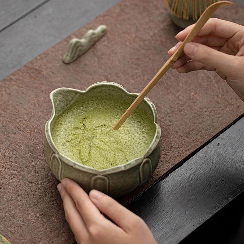 JIKANNOYA 抹茶 セット matcha set 茶道具 4点セット陶器 抹茶茶碗 bowl 茶杓 茶杓立て 茶せん 百本立 whisk 茶筅立て くせ直し 綿茶巾 抹茶篩 お手入れも簡単 初心者 自宅用 ceremony 母の日 父の日 誕生日 贈り物 gift おしゃれ cute 高級 CJ131