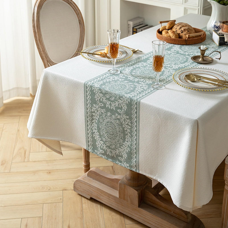 JIKANNOYA テーブルクロス 撥水 おしゃれ テーブルクロス- 長方形 花柄 北欧 テーブル table cloth for dining table 耐熱 防水 防油 汚れ防止 洗濯可能 お手入れ簡単 高級 リネン 長机用 家庭用 業務用 FSZB02