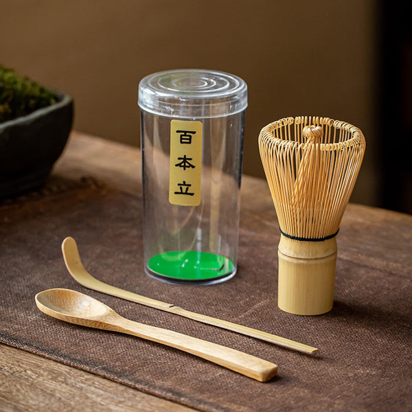 JIKANNOYA 抹茶セット 初心者 セット お点前セット 陶磁器茶碗 お茶缶 茶杓 茶杓立て 茶せん 百本立 茶筅立て くせ直し 綿茶巾 茶巾立て 抹茶篩 竹茶盤 茶道具 茶道 セット お手入れも簡単 母の日 父の日 誕生日 贈り物 470ml