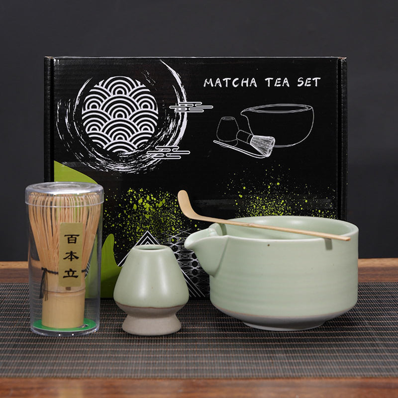 JIKANNOYA 抹茶セット お点前セット 9点セット 陶磁器茶碗 注ぎ口付き 茶杓 茶筅 茶せん 百本立 茶筅立て くせ直し 抹茶篩 綿茶巾 陶磁器茶杓立て 茶筒 初心者 抹茶スターター おうち時間グッズ お手入れも簡単 母の日 父の日 誕生日 贈り物