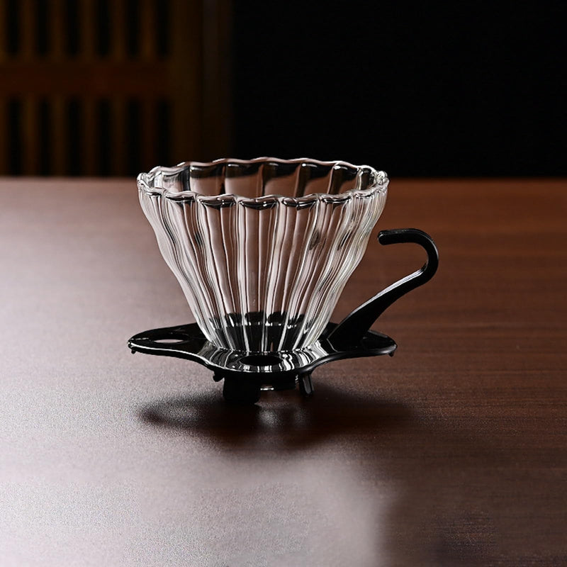 JIKANNOYA コーヒードリッパー ハンドドリップセット コーヒーサーバー 割れない 高ホウ素シリカガラス材料 耐熱ガラス 直火対応 耐寒性 蓋付き 木製ハンドル ドリッパー 電子レンジ·食洗機対応 コーヒー用品 目盛り付き 洗いやすい 多用途 家用 喫茶店 1~4杯用 AQKF28N