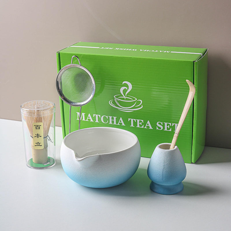 JIKANNOYA 抹茶セット 抹茶 セット 自宅用 茶道具 初心者 お点前セット 抹茶 陶器 抹茶茶碗 注ぎ口付き 茶杓 茶杓立て 茶せん 百本立 茶筅立て くせ直し 綿茶巾 抹茶篩 茶道セット matcha set for beginners お手入れも簡単 母の日 父の日 誕生日 贈り物セット おしゃれ 500ml AQCJ65