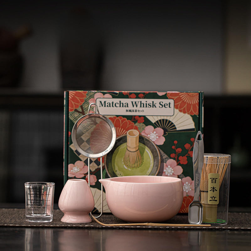 JIKANNOYA 抹茶セット 抹茶 セット 自宅用 茶道具 初心者 お点前セット 抹茶 陶器 抹茶茶碗 茶杓 茶せん 百本立 茶筅立て くせ直し 茶道セット matcha set for beginners お手入れも簡単 母の日 父の日 誕生日 贈り物 おしゃれ CJ216